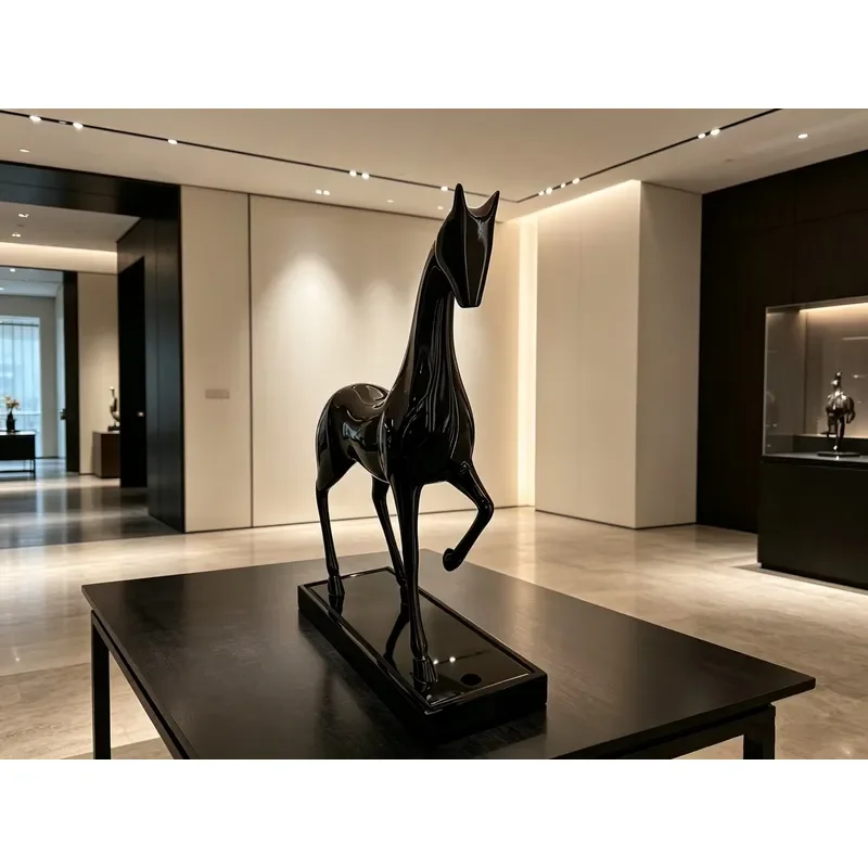 Modern Luxury Hand Painted Animal Abstract Eco Friendly Resin Sculpture Custom Design High End Living Room Home Decoration