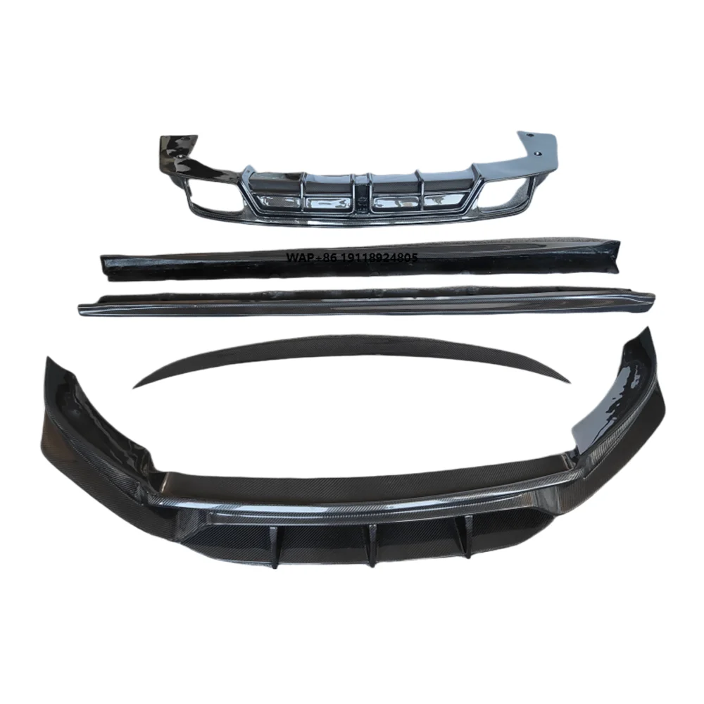 

High Quality Carbon Fiber Front Bumper Lip Rear Diffuser Spoiler Side Skirt Body Kit for Cayenne Sport