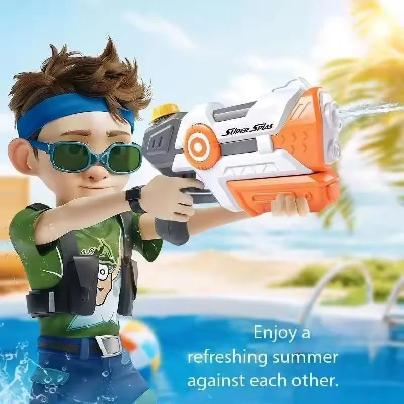 MINI ความจุสูงปืนฉีดน้ําสําหรับเด็กผู้ใหญ่ Long Range Watergun ฤดูร้อน Water Blaster ของเล่น Super Soaker สําหรับสระว่ายน้ําชายหาด