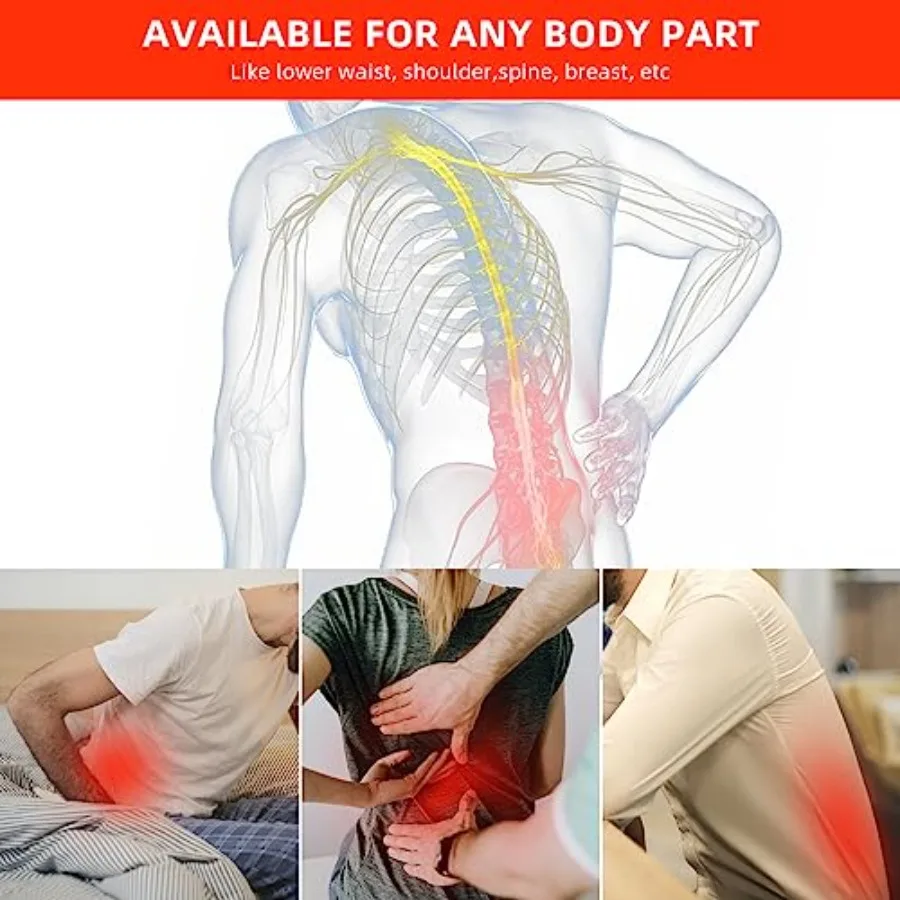 Red Light Therapy Pad for Body Back Knee Shoulder Hands Feet Portable 660nm 850nm Home Use 3 Chips in 1 Infrared Light Heating