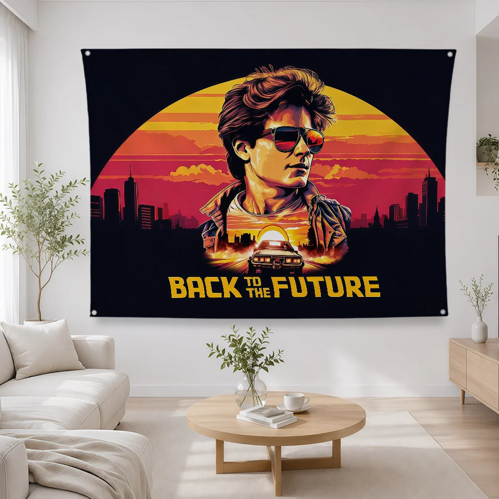 Moive Back To The Future Flag Polyester Banner Flags For Party Club Outdoor Interior Wall Paper Decoration Banner Fans Gift