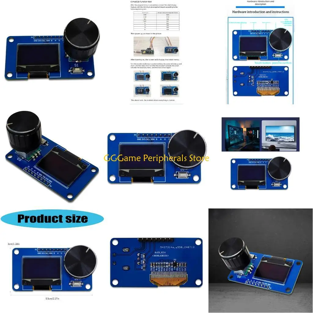 

U55B Tall Accuracy Whirling Processor Screen Component Highlighting IIC Connection And Loyal Function Selectors