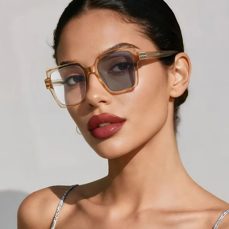 

Square Pink Diamond Photochromic Reading Glasses Women Prescription Computer Eyeglasses With Diopter +0.25 +0.5 +4.5 +5.0 +5.5