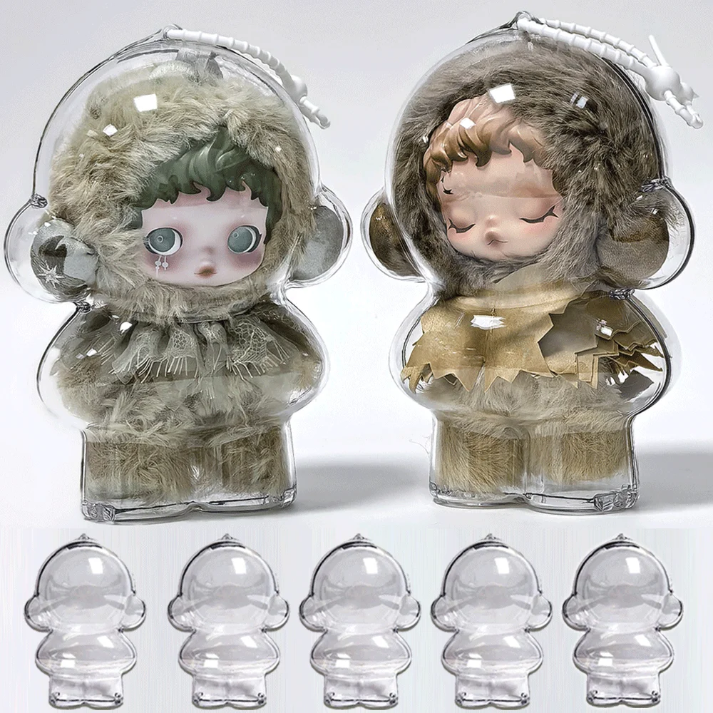 NEW Transparent Protective Case For Skull Panda Doll Storage Box Anti Dust Case For Skull Panda Clear Case Doll Accessories