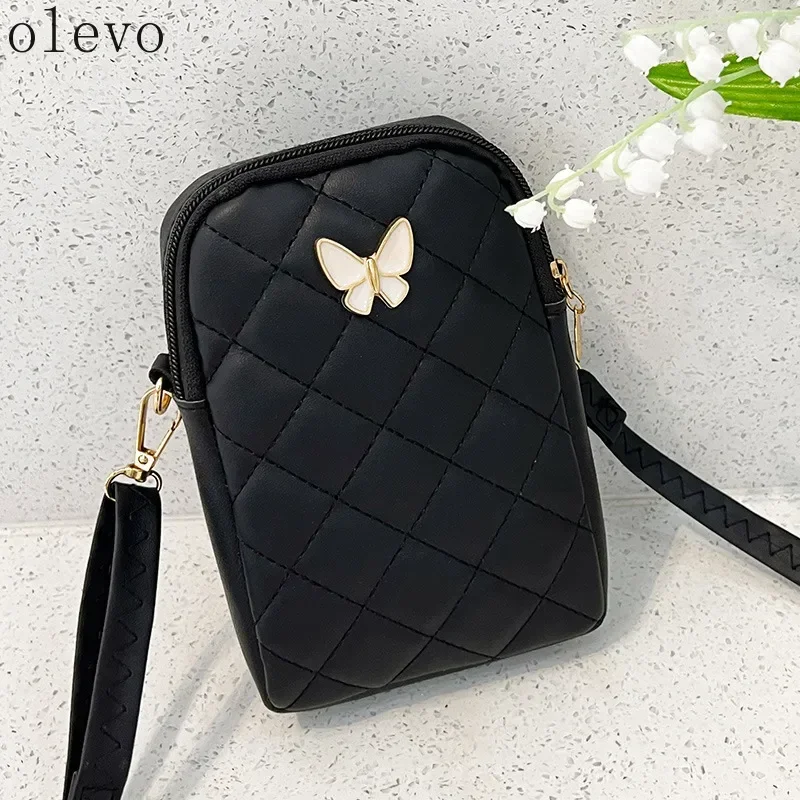Women's PU Leather Butterfly Mini Crossbody Bag Waterproof Fashion Mobile Phone Shoulder Handbag Wallet image 3