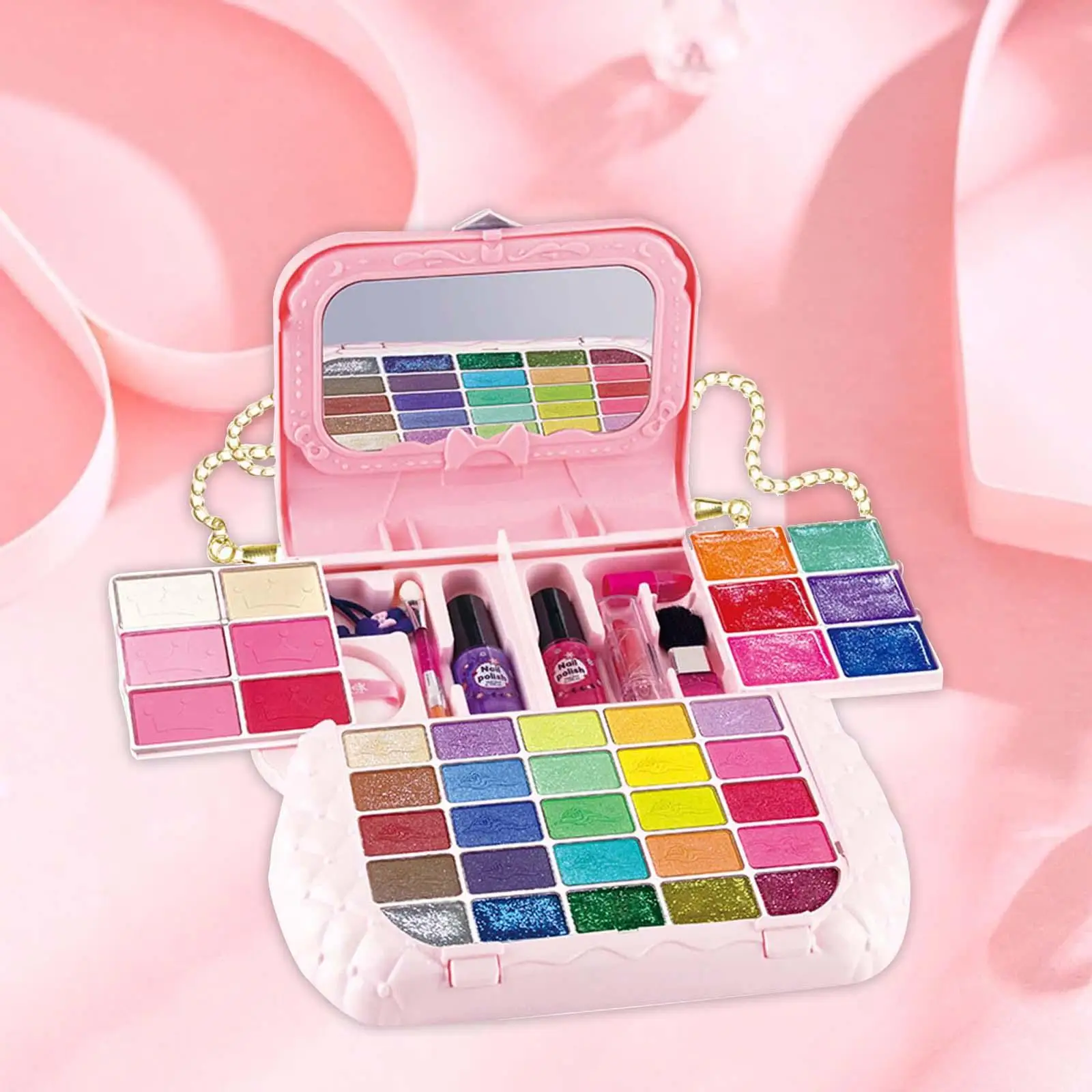 Kids Makeup Kits Makeup Set Toy Vanity Set Girls Toy ,Role Playing for Age 3 4 5+ Toddlers Present Gift