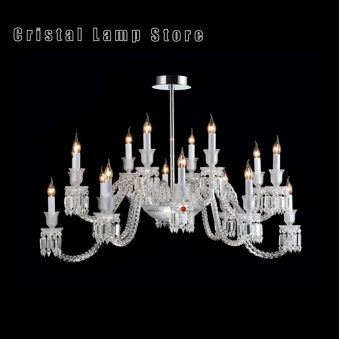 

Deluxe K9 Crystal Chandelier Displayed In The Lobby Traditional Style Design Ceiling Suspension Church Vintage Pendant Lighting