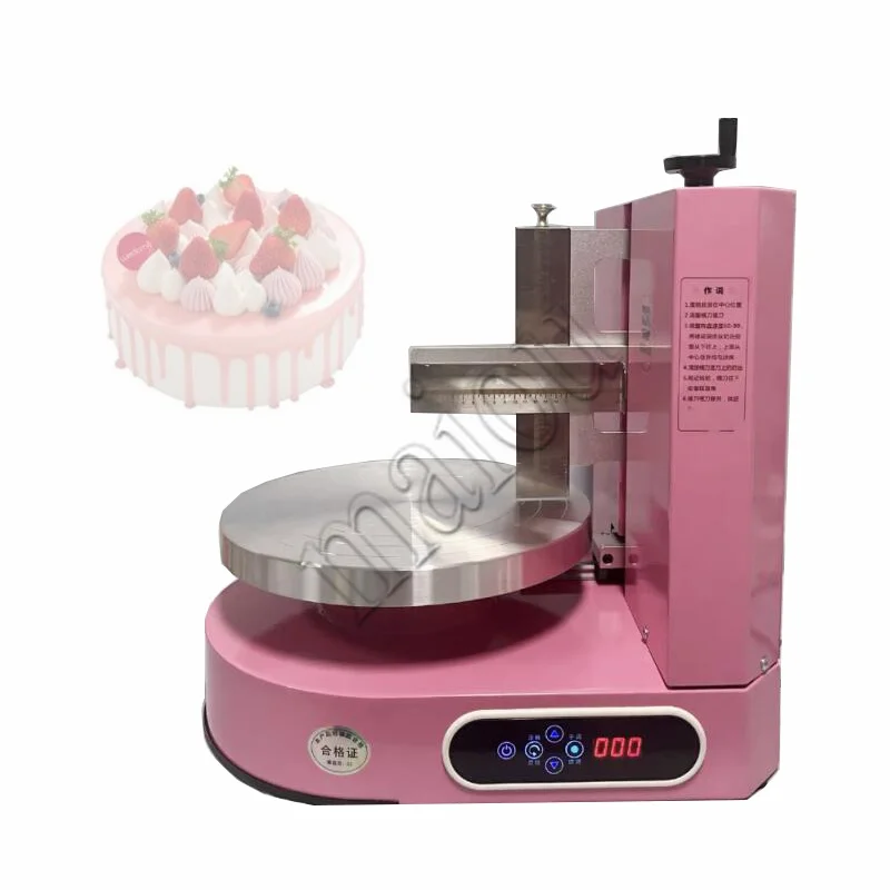 Bakery Equipment Birthday Cake Automatic Decorating Cream Depositor Smoother Frosting Coating Icing Spreading Machine