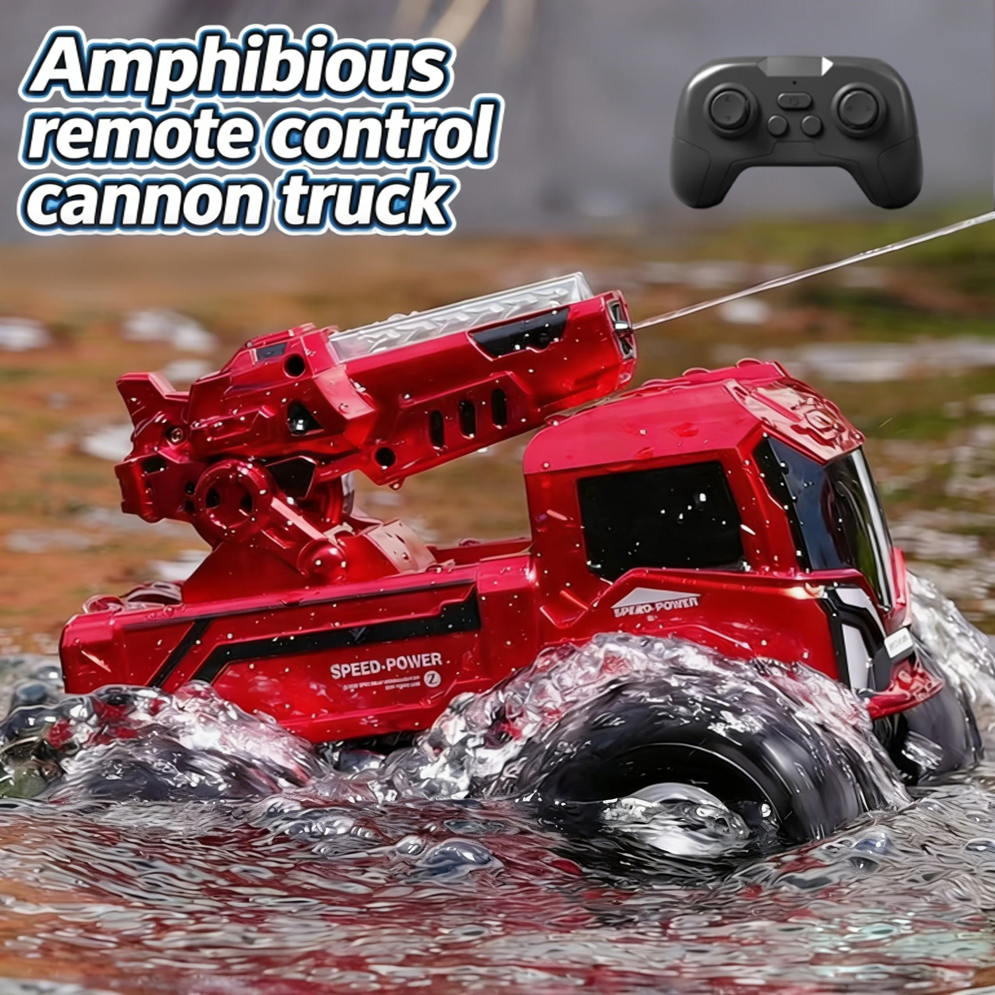 

JJRC Q226 RC Car Amphibious 4WD Remote Control Off-road Truck Water Spraying Electric Stunt Vehicle Children Toy Birthday Gifts