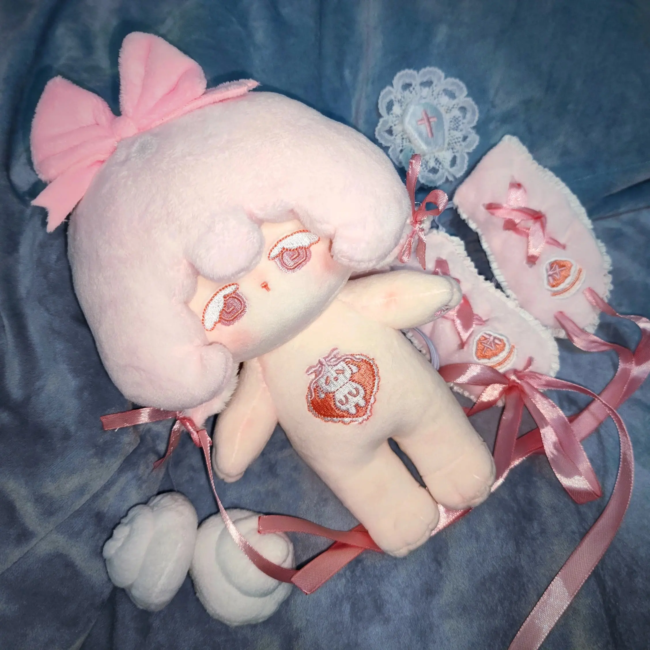 Gao Xiao Yun Angel Princess Monster Stuffed, Peluche en coton, Rose, Lapin, Chambre lente, Mignon, Beurre, Corps, Figurine Anime, Jouet, 20cm