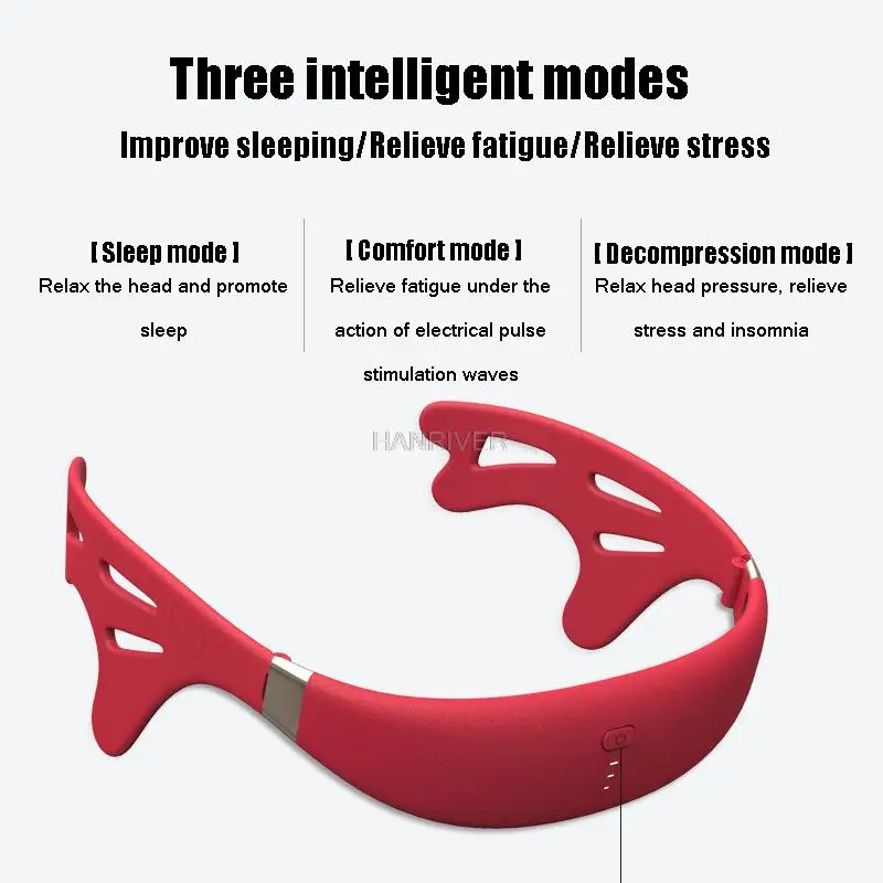 Mini Intelligent Head Massager Electric Pulse Treat Insomnia Relieve Headache And Stress Massage Relax Heath Sleep Instrument