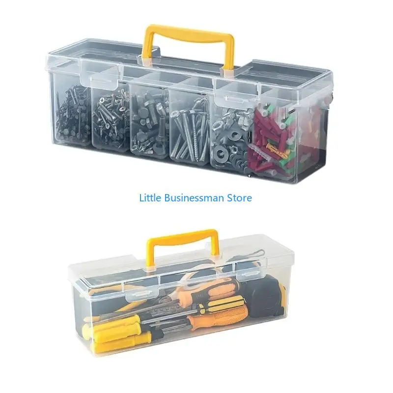 Tool Case With Strong Construction And Lock For Home Office Handcraft Projects M76A