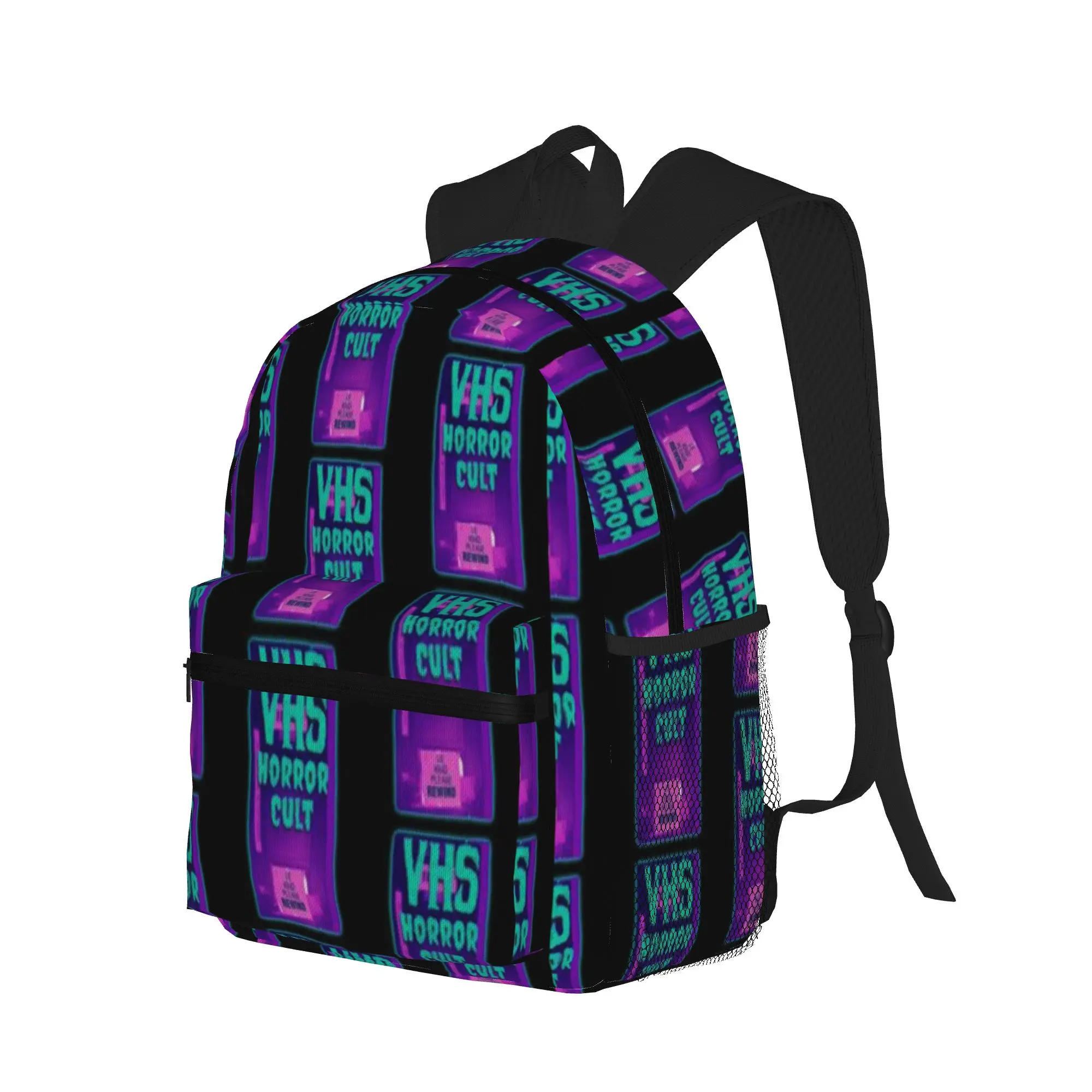 Retro VHS horror cult movie fan  Casual Backpack for Students and Adults Travel backpack