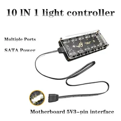 CX FUTRUE 5V 3-pin computer case ARGB controller - Can control 10 5V 3-pin ARGB products simultaneously