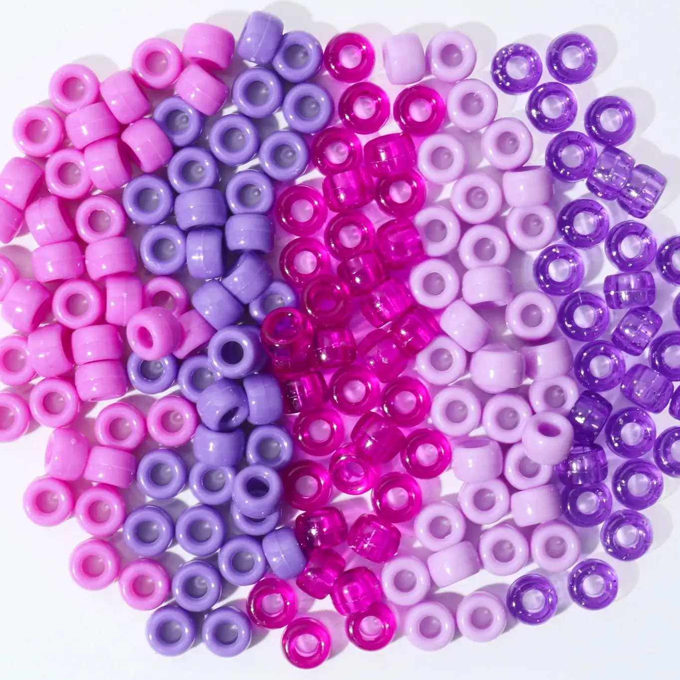 Wholesale 1200pcs Pony Beads Purpler Color Acrylic Flat Round Spacer Beads Jewelry Handmade Fashion Make DIY Bracelets Necklace