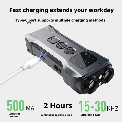 Mini ultrasonic noise-reducing dog repeller for pets - Portable anti-dog device with high power to stop barking