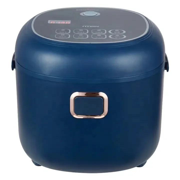 2L Portable Drum-Shaped Car Rice Cooker Digital Multicooker for Soup and Porridge for Truck Lunch Box 12V/24V/220V