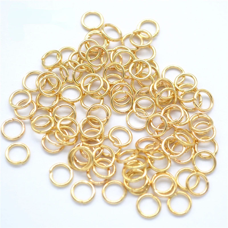 Warna Campuran 200 Buah/Lot 3/4/5/6/7/8/10Mm Logam Terbuka Tunggal Loop Melompat Cincin & Cincin Split Link Cincin untuk DIY Perhiasan Temuan