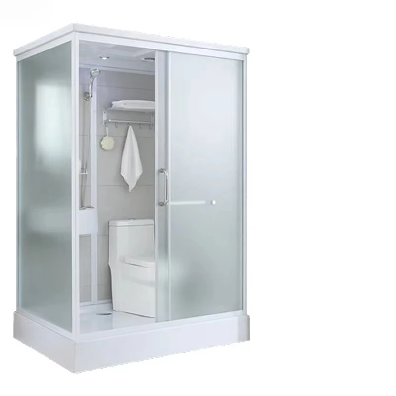 Integrated Bathroom Shower Room One-piece Partition Bath Integrated Sanitary Ware Mobile Toilet Factory Sliding Door Toilet