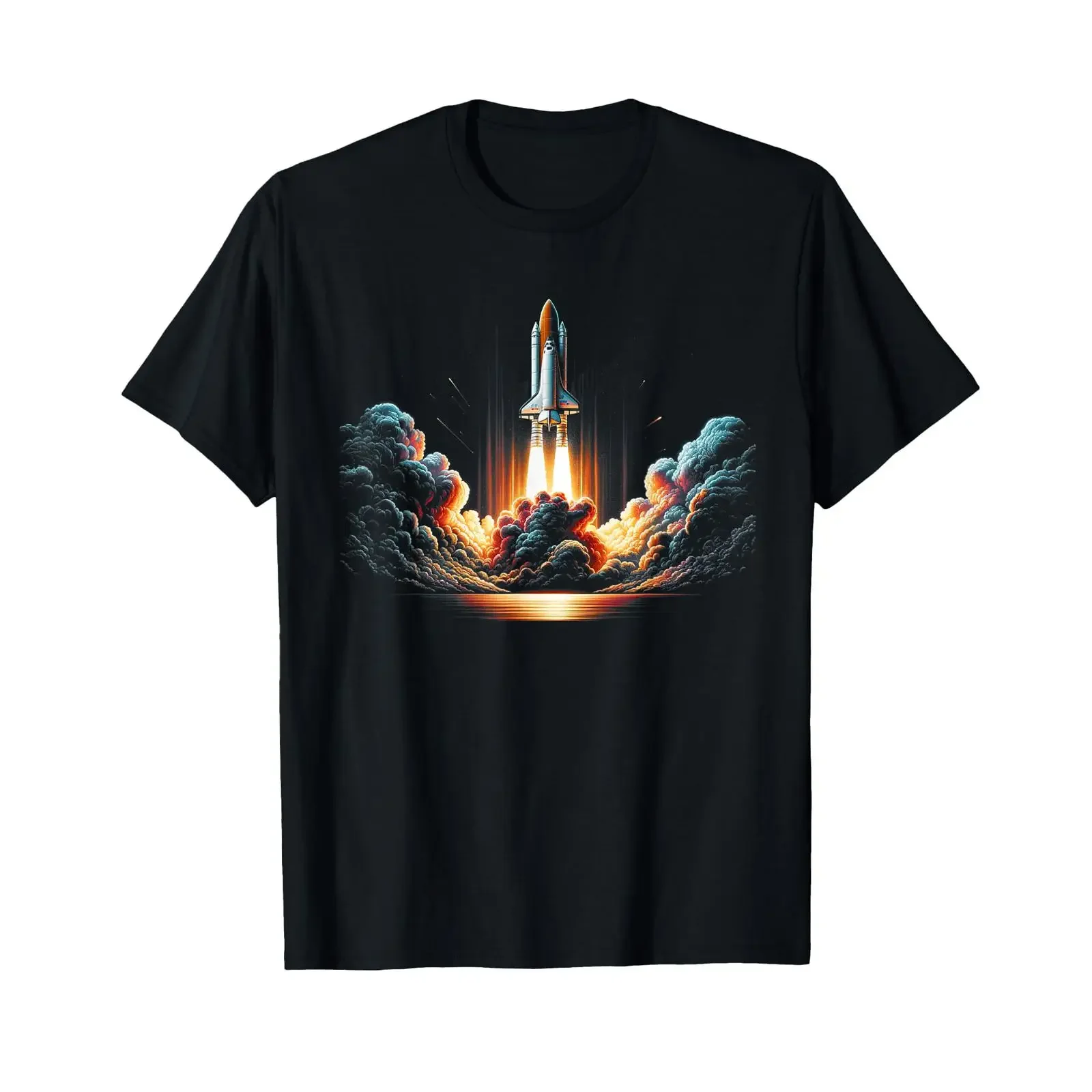 Vintage Space Shuttle Launch Kennedy Centre T Shirt vintage Washed Stylish Stretched Comfortable homme graphic Casual