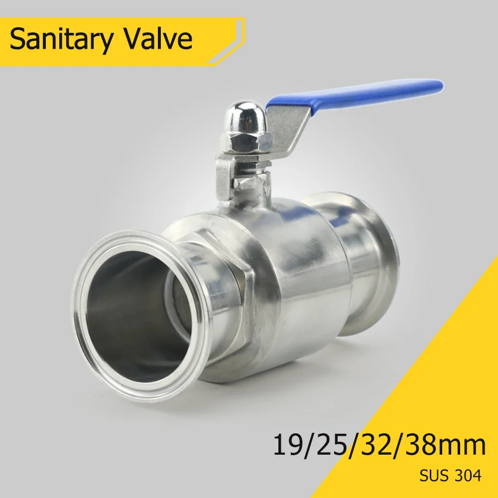 

3/4" 1" 1-1/4" 1-1/2" 2" 304 Stainless Steel Sanitary Straight Ball Valve For Food Homebrew Diary Product 9/25/32/38/51mm