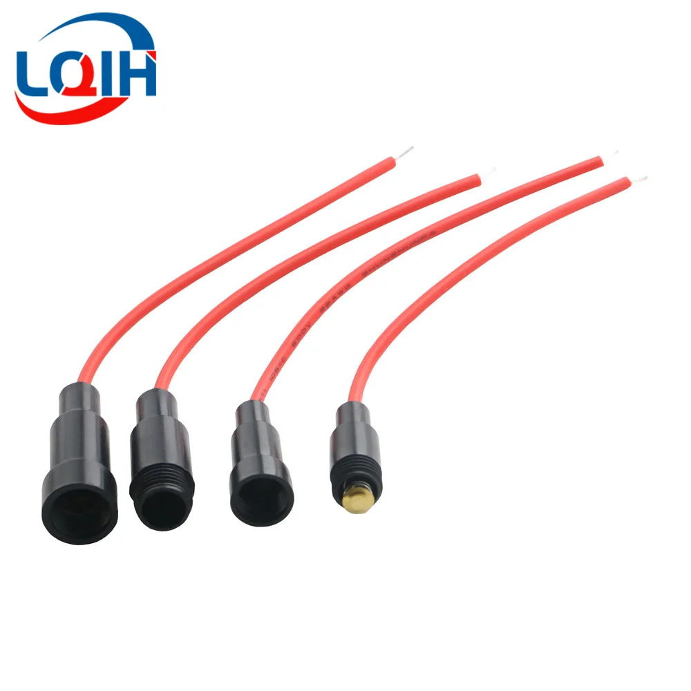 5set 5*20/6*30mm Glass Fuse Holder Screw Type with 5PCS 16/18/20/22AWG Wire Cable 5X20/6X30MM Glass Fuse Tube 5PCS+5PCS=10PCS