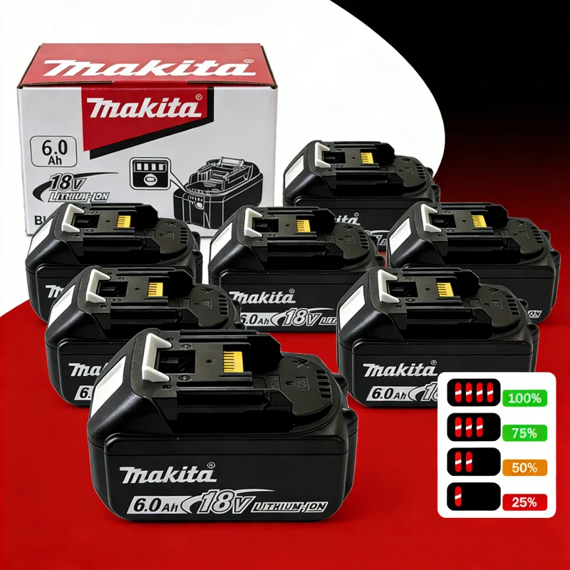 

Аккумулятор Makita 18V, перезаряжаемый аккумулятор Makita 18V 6.0Ah, аккумулятор для электроинструментов Makita BL1840 BL1830B