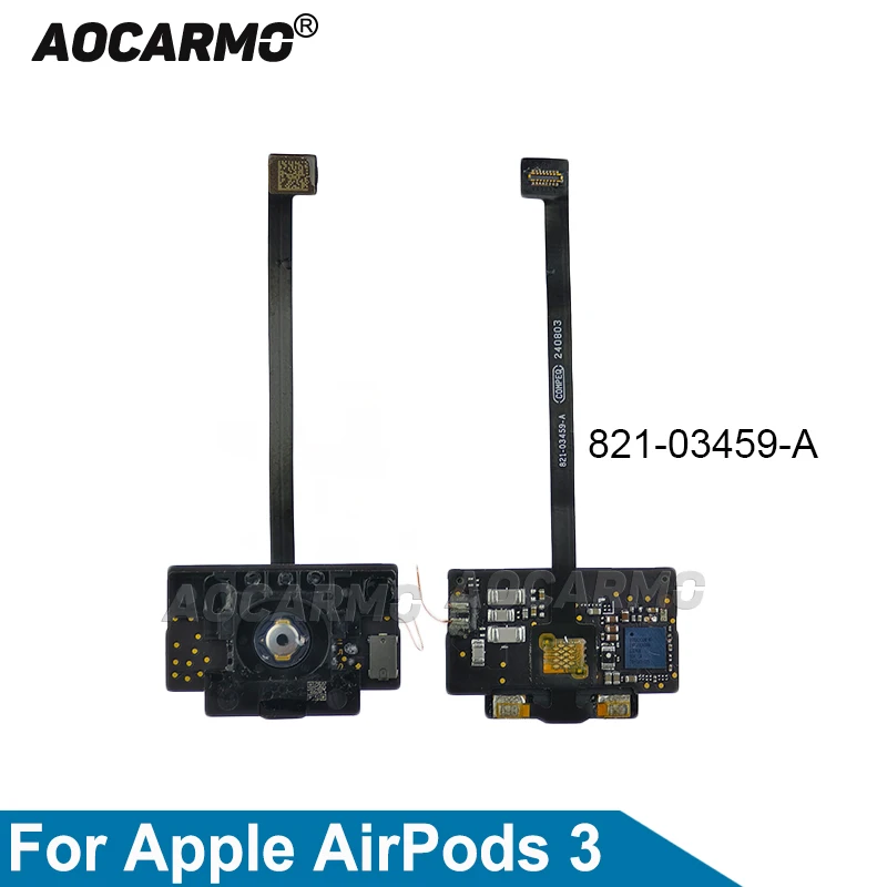 Aocarmo 1Pcs Headphone Charging Compartment Button Small Board With IC For Apple AirPods 3 Replacement Part