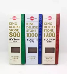Japanese KING Deluxe Wetstone #800 #1000 #1200 - Waterstone for Sharpening, Made in Japan