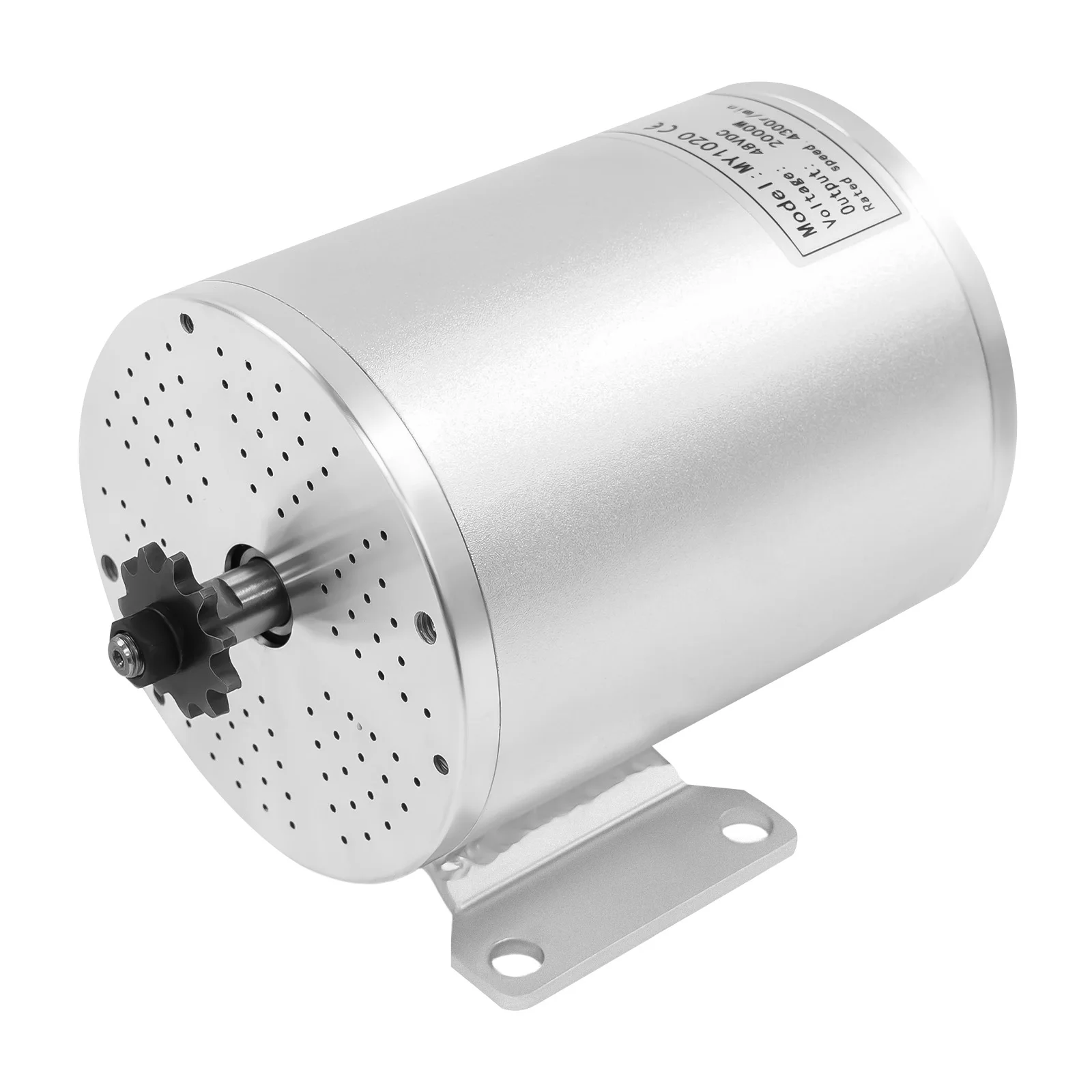 

Electric Bike Motor Set 48V 2000W Brushless Geared Motor with Pedal Complete Kit Chain Controller Sprocket, High Power