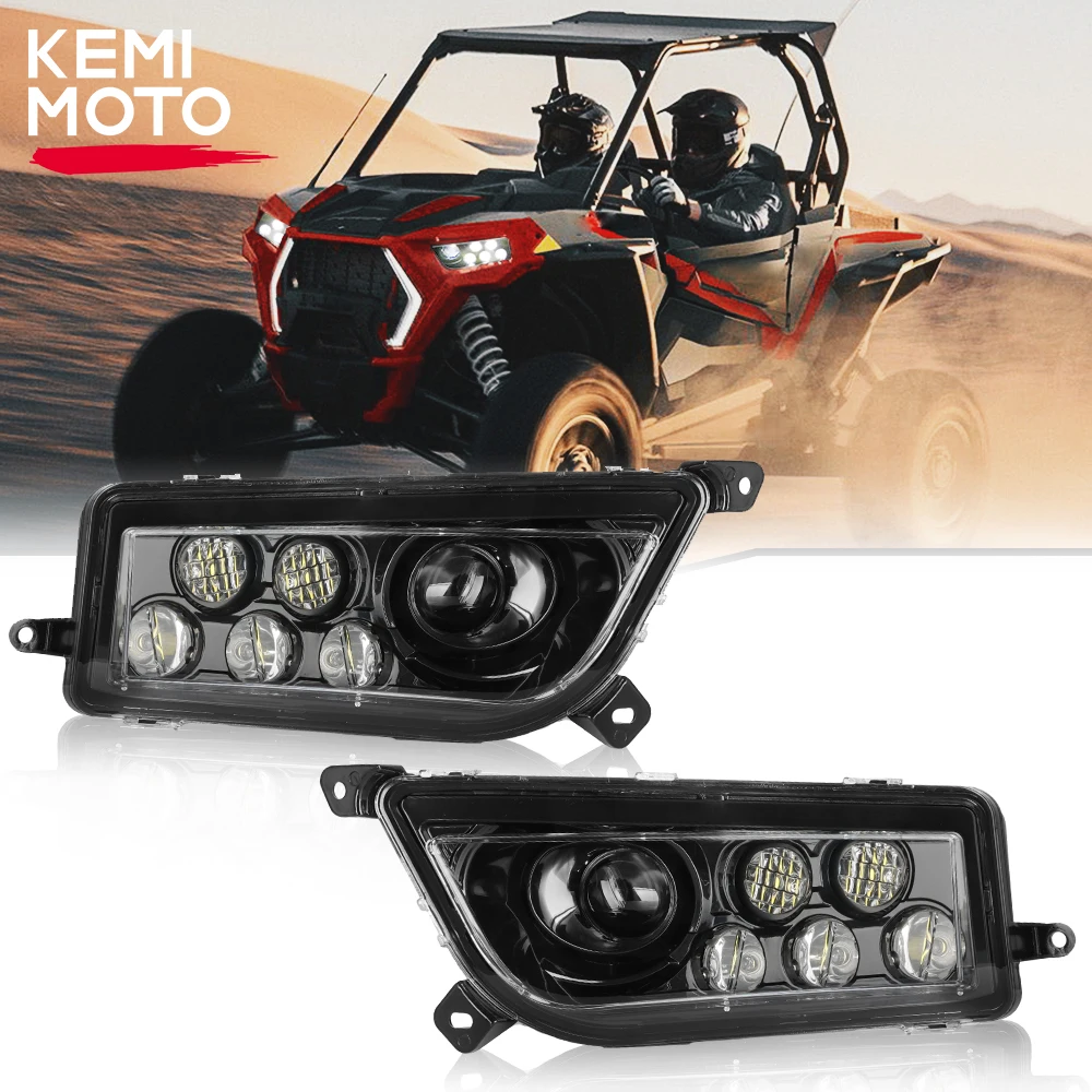 

10-32V LED Hi/Lo Beam Front Headlight Compatible with Polaris RZR XP 1000/4 1000/XP Turbo/Turbo S /4 turbo /900 /S 900 2014-2023