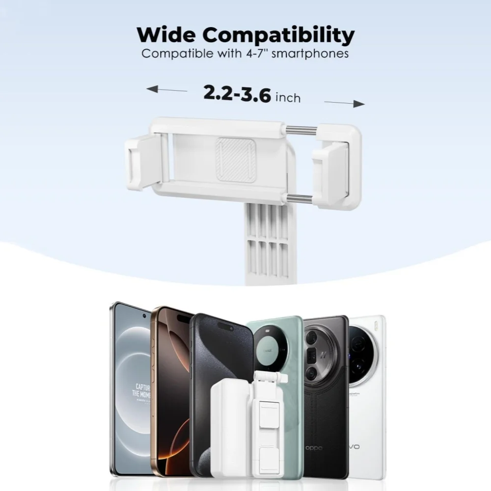 Mini Bastone Selfie Pieghevole 360° °   Supporto Rotante per Telefono con Telecomando Bluetooth, Stabilizzatore Portatile per Riprese, Vlogging, Streaming Live e Viaggi