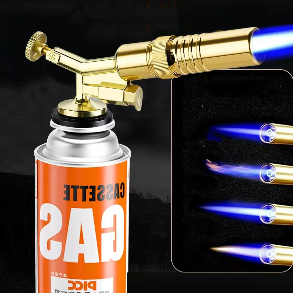 Outdoor Welding Gas Torch Flame Butane Burner Camping BBQ Lighter Flamethrower Kitchen Supplies Welding Equipment