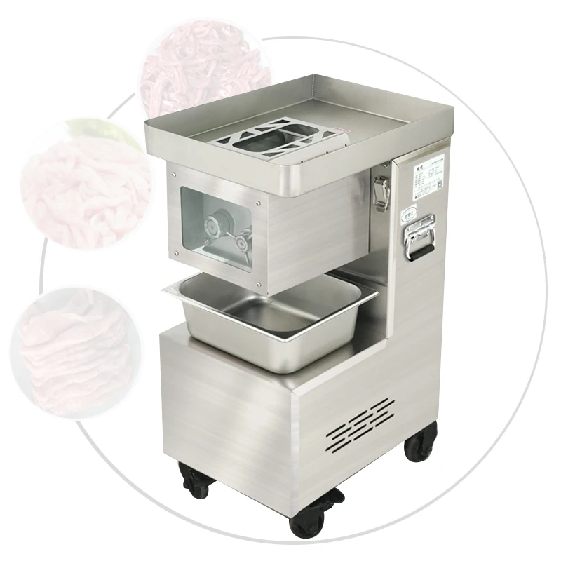 Automatic Vertical Slicing Device For Pork Beef Fish Chicken Breast Fresh Meat Processing In Canteen Restaurant Meat Slicer