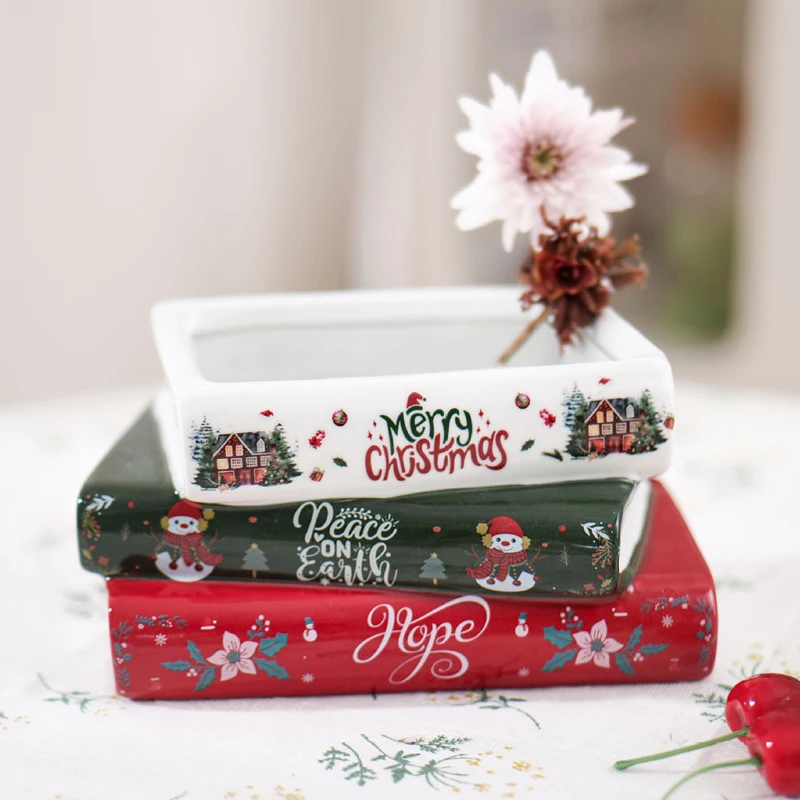 nordic-ceramic-christmas-pattern-book-shape-vase-home-living-room-bedroom-office-tabletop-decoration-flower-ware-flowerpot-1pc