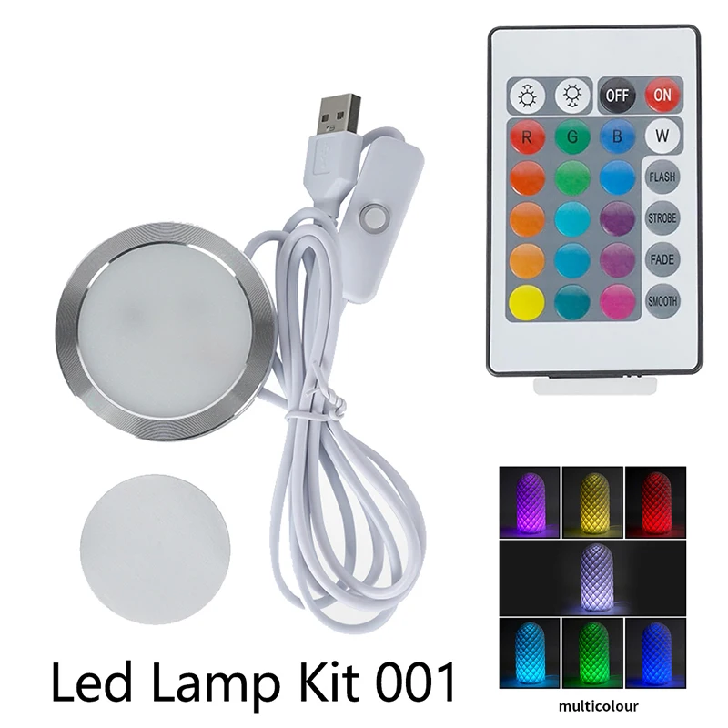 For Bambu Lab Led Lamp Kit 001 Hardware For Bamboo Light RGB Light Parts DIY Model Warm White/Multicoour Without Lamp Shell