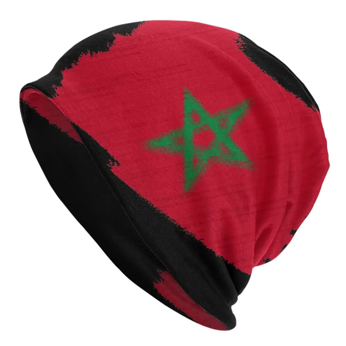 المغرب العلم بارد تصميم بونيه قبعة بارد في الهواء الطلق Skullies Beanies القبعات المغربي للجنسين قبعات مرنة الحرارية الدافئة #1