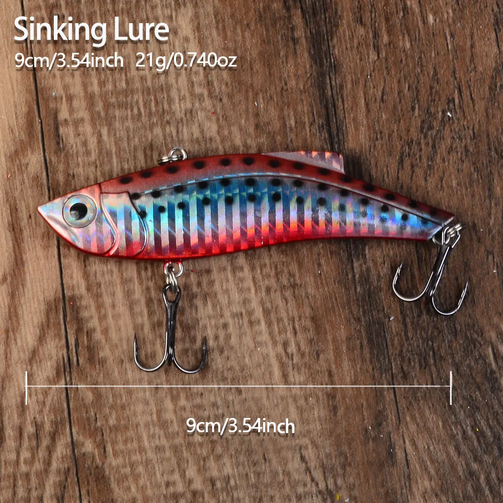 5pcs Vib Sinking Fishing Lures Wobblers Artificial Bait Fishing Hard Swimbaits Bass Pike Fishing Tackle Lure