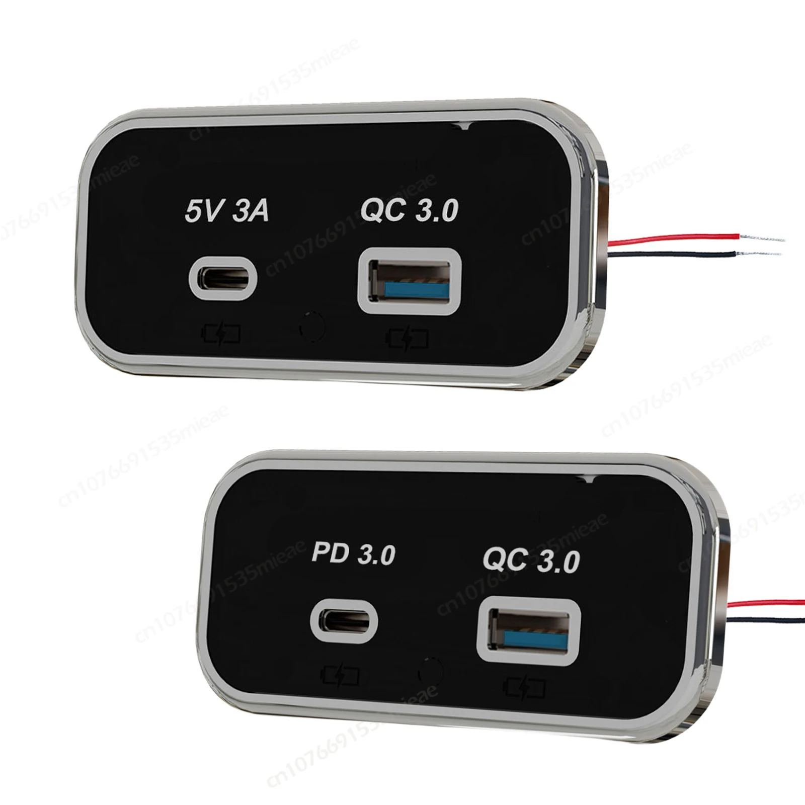 12V RV USB Outlet PD3.0 Type-C,USB-C 5V 3.1A,QC3.0 USB-A Port Panel Wall Car USB Socket Charger Adapter for Marine Bus ATV Truck