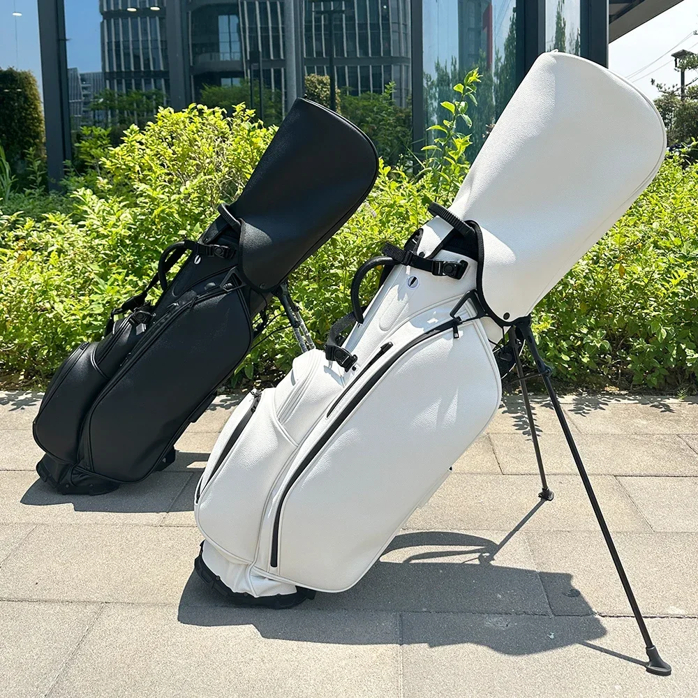 ASL golf white black waterproof Pu leather custom designer lightweight best selling golf stand bag