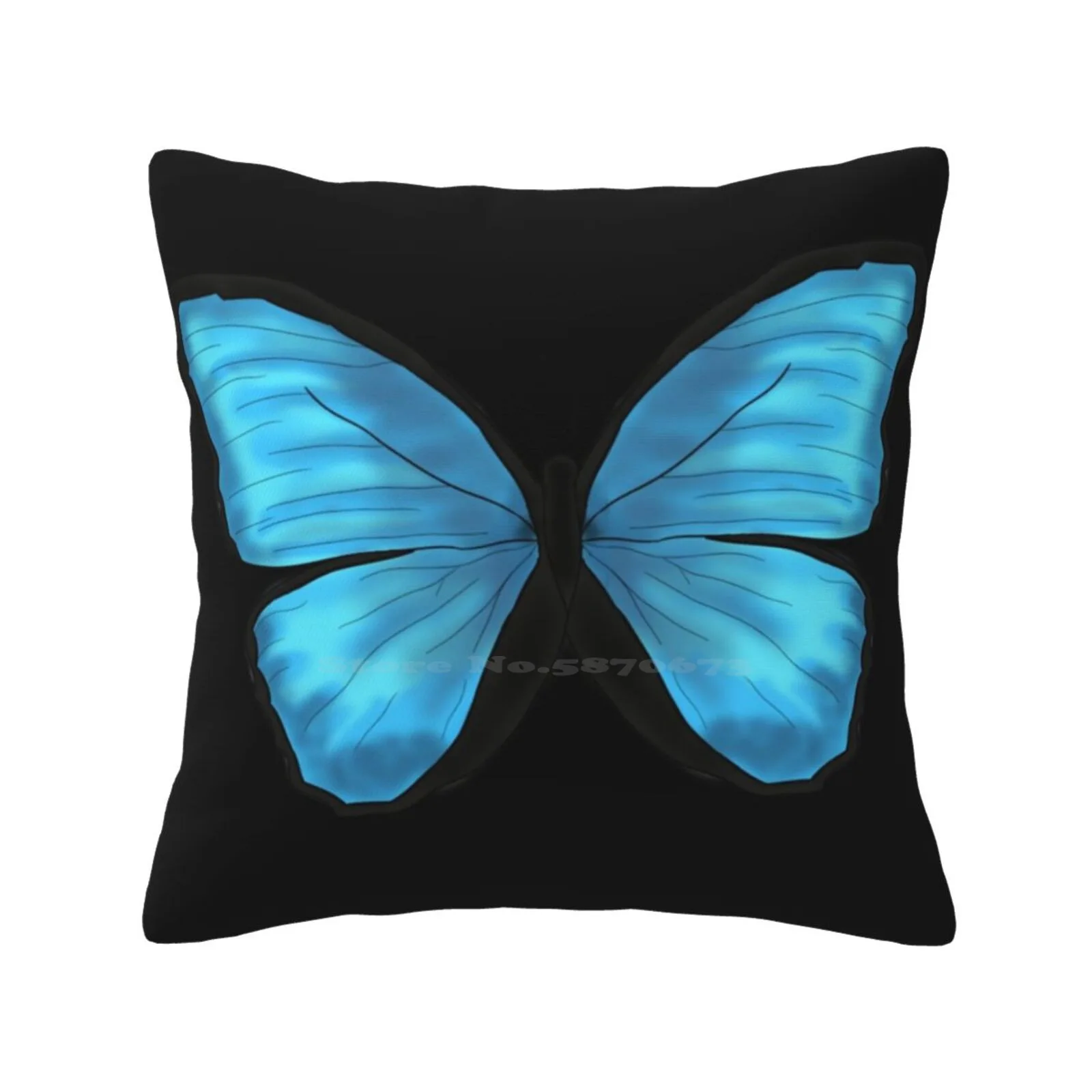 Blue Butterfly-Life Is Strange Pillows Case Bedroom Home Decoration Butterfly Wings Blue Videogame Max Rachel Time Power Bae