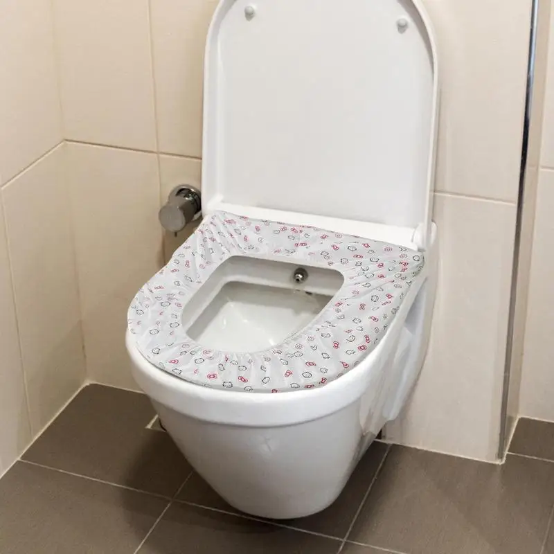Penutup Toilet Duduk Tahan Air Tebal Bantal Toilet Duduk Portabel Non-anyaman Toilet Perjalanan Tikar Penutup untuk Berkemah Rumah Sakit