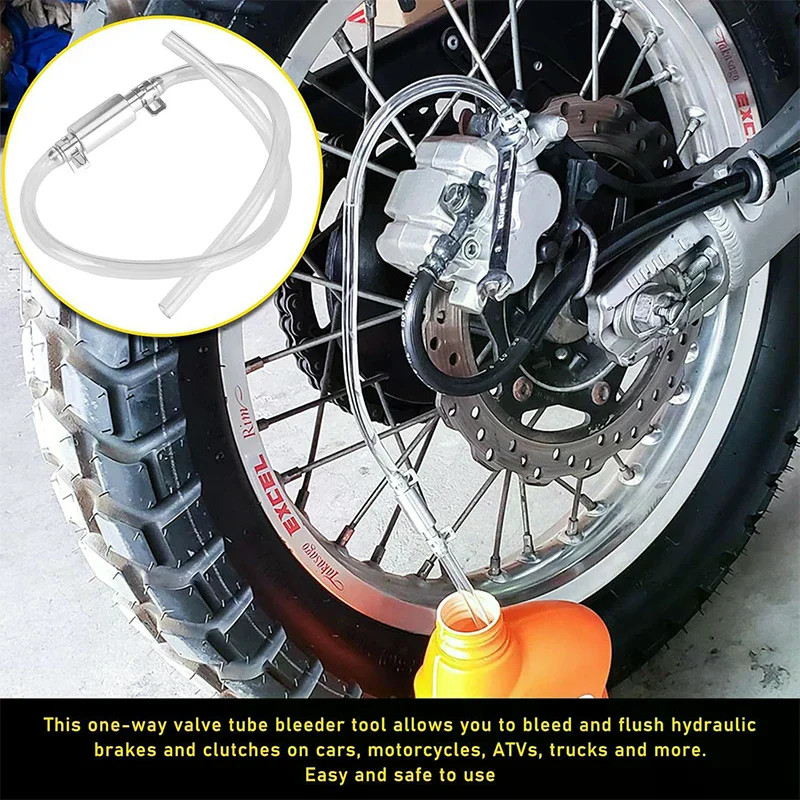 เครื่องมือปั๊มเปลี่ยนถ่ายน้ำมันเบรกสำหรับรถยนต์และมอเตอร์ไซค์ เครื่องมือไล่น้ำมันเบรกไฮดรอลิก แบบเชื่อมต่อเร็ว/ซีล ไม่มีการรั่วไหล
