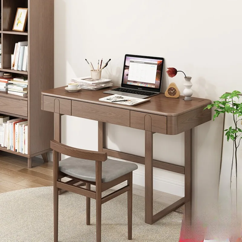 Solid wood desk computer desktop table simple home desk new Chinese children's writing desk study table calligraphy table