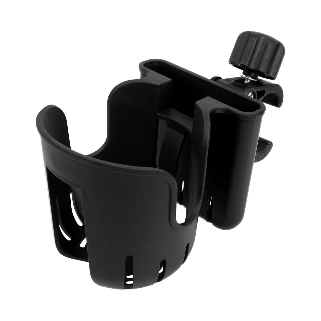 

2-in-1 Universal Cup Holder with Phone Mount - 360° Rotatable Drink & Phone Holder for Stroller, Wheelchair, Bike