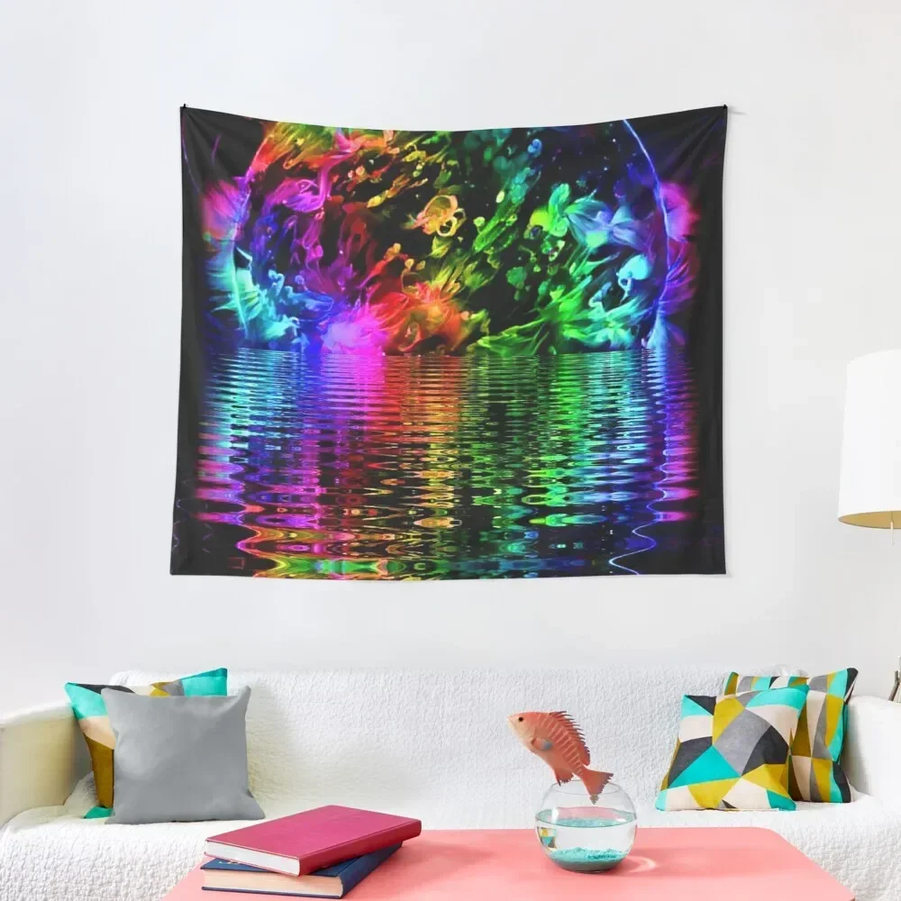 

Blacklight Solar Reflections Tapestry Cute Decor For Bedroom Tapestry