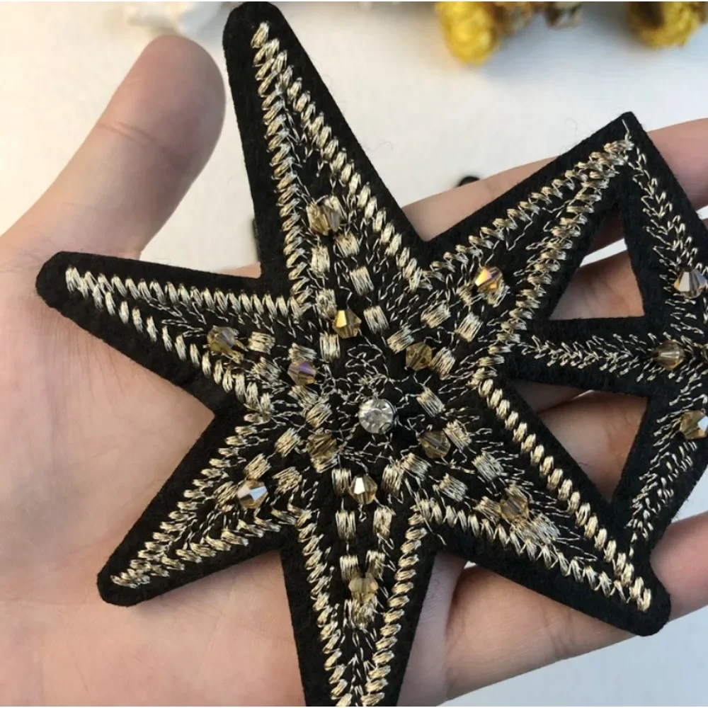 Hat Decoration Patch Accessories Recommends One-piece Five-pointed Star Fashion Supply Embroidered Bottom