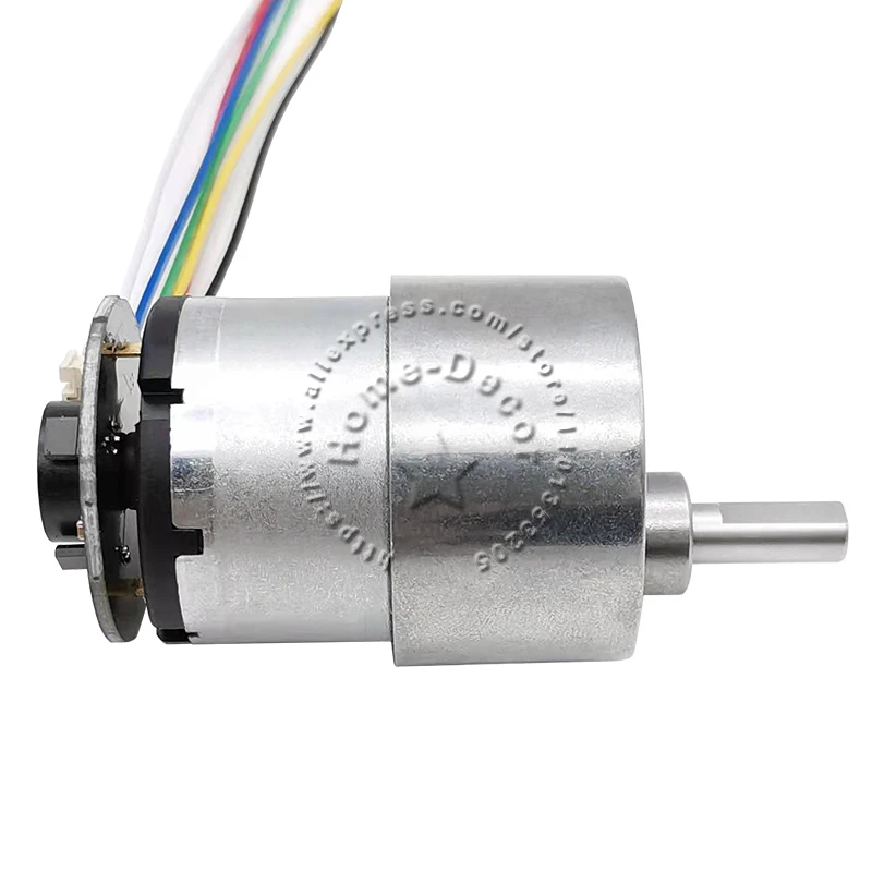 1pcs DC6V 12V JGB37-520 with Hall Encoder Full Metal Gearbox Speed Reduction Gear Motor Code Disk