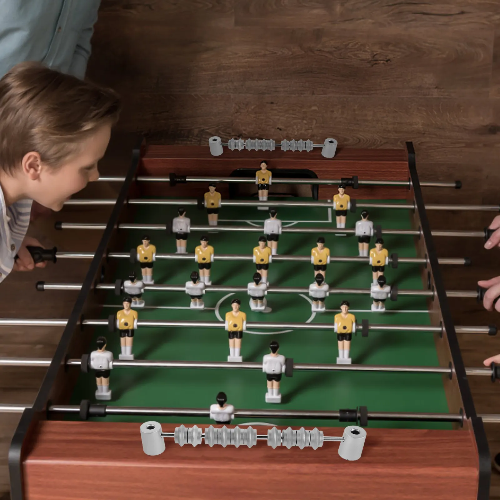 

Пара счетчиков очков для настольного футбола, точные счетчики для футбольного стола, сменные детали, серебристые, портативные, аксессуар для игровой комнаты, для различных игр