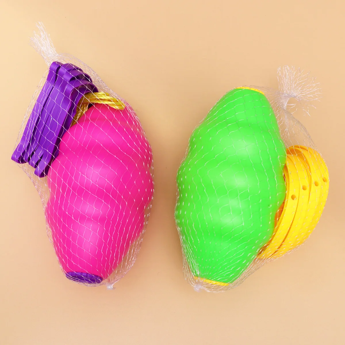 

2pcs Hand Pull Ball Toys Double Combination Shuttle Interactive Kindergarten Parent Child Outdoor Plastic Smooth Edges
